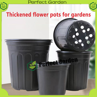 10pcs 1-5Gallon  Long Thick Black PVC Pots/Durable and Lightweight Black Soft Pots