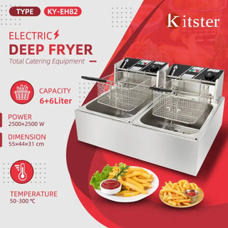 Deep Fryers With Timing Electric Stainless Steel Deep Oil Fryer (6Liter/12Liter）
