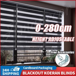 NICEDAYS 160/180cm*280cm Koeran Blinds for window Venetians Duo Roller Curtain For Home&Office