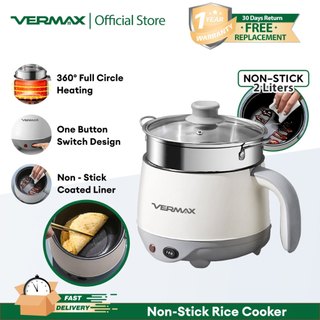 Vermax Mini Rice Cooker Electric Multi-cooker Hot Pot Non-stick 2L birthday gift