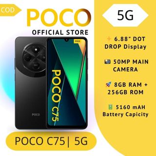 POCO C75 Smartphone | Helio G81-Ultra Processor | 50MP Camera | 8GB RAM + 256GB Storage | DUAL LENS