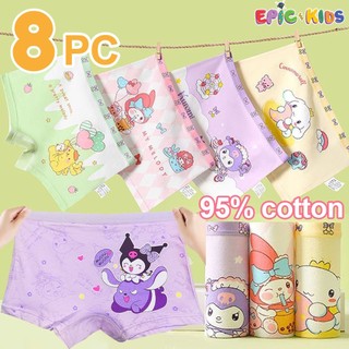 3-11Y Girls Cotton Boxer Panties Cartoon Print Boyleg Underpants for Baby Girls Panty Cycling Shorts