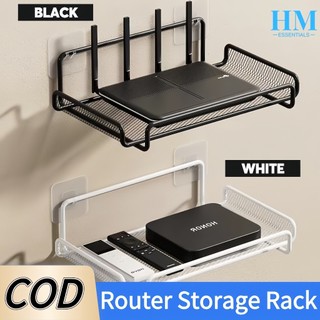 Punch-Free Wall Mounted Wifi Holder Router Shelf Set-Top Box Bracket Storage Box Rack