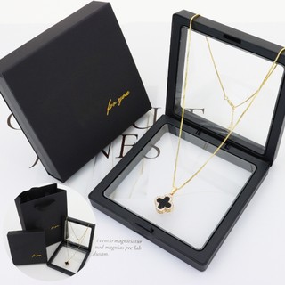 For you Necklace 18K Gold Four-Leaf Clover Pearl Double-Sided Hypoallergenic Premium Gift Box