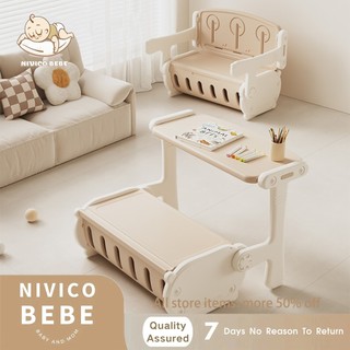 Study Table For Kids With Storage Box Foldable Drawing Table Convertible Sofa Table And Chairs Set