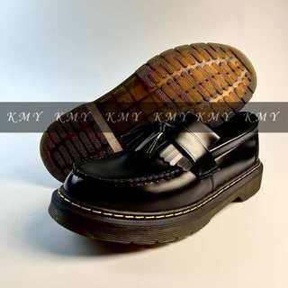 KMY new arrived black Tassel loafers student leather shoes slip on men and women formal unsex couple