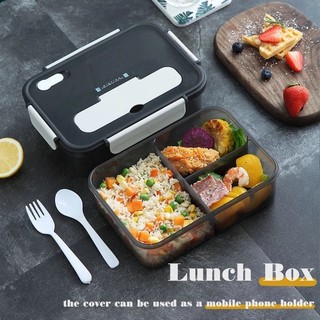 Lunch Box Sealed Insulated Plastic Bento Box with Fork Spoon Suitable for Student Office Worker