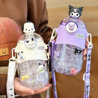 630ml Cartoon doll Water Bottle Large capacity With Straw Leakproof Cute Tumbler Water Cup For Kids