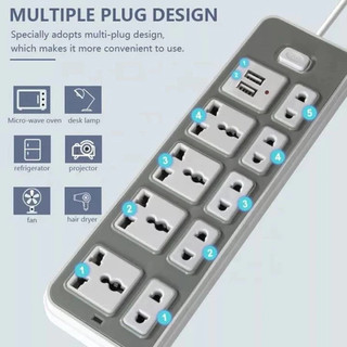 Socket Plug with Switch Usb Cable Power Supply Power Board Socket Line Equipmen Extension Outlet