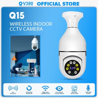 V380 Q15 CCTV Bulb Wireless Indoor Auto Tracking 360 Wi-Fi Connection PTZ IP Camera 10m Night Vision