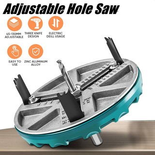 1pc Adjustable Punching Saw Diameter 45-130mm Hole Opener Cutting Woodworking Tools Punching Saw