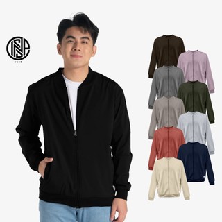 INSPI Bomber Jacket for Men and Women Full Zipper Pockets Casual Korean Style Motorcycle Collection