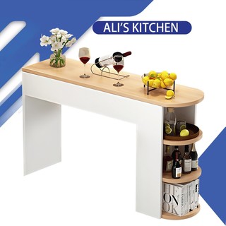 Ali's Kitchen Bar table narrow table home long table high foot bar table against the wall bar table