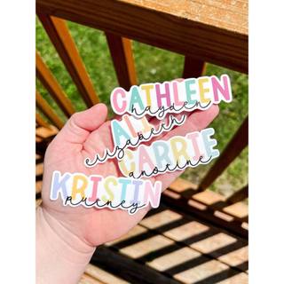 Colorful Personalized Waterproof Name Sticker for tumbler,laptop,motorcycle and more