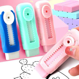 1 pcs Creative Retractable Eraser Macaron Push Pull Eraser  Kid Student Stationery School Supplies