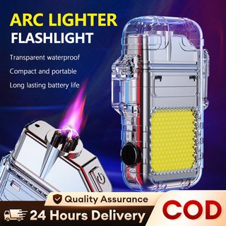 Type-C Rechargeable Lighting Lighter Keychain Work Light Flashlight Waterproof Lighter Camping Light
