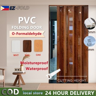 PVC Sliding  Folding Door  Complete Set for Room Bathroom Partition Dark Room Temporary Use  CR Plas