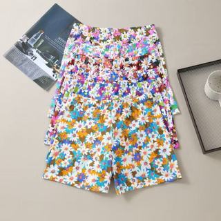 6pcs Foral Short Dolphin Sexy Short For Women Ladies Flower Color Cotton  Strechable Stretchable