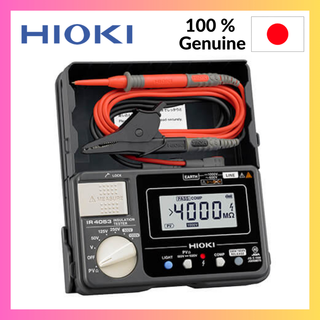 [AUTHENTIC] Hioki IR4053-10 Original Digital Insulation Resistance Tester | 50-1000V | CAT III 600V 