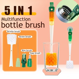 SurpLuck 5 In 1 Bottle Gap Cleaner Brush Detachable Scrubber Cup Cleaning Brush Baby Bottle Cleaning
