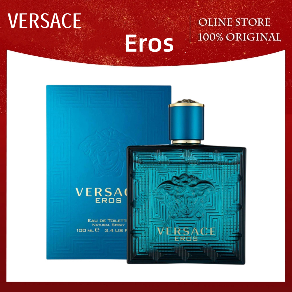 【100% Original】Versace Eros Pour Homme Men's EDT Perfume 100ML