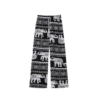 High waist elephant pants anti-mosquito pants beach pants wide leg pants pants for women
