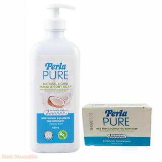 PERLA PURE LIQUID AND BAR BODY  BATH SOAP