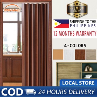 Pvc Accordion Folding Door Waterproof Space-Saving Sliding Door Room Partition Kitchen Bathroom CR