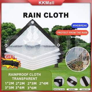 Transparent Trapal Waterproof Tarpaulin Garden Plant Outdoor Tarpaulin Rainproof Cloth With Rope