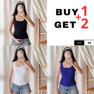 BUY 1 GET 2 (2PCS) Sando Square Neck Double Lining Full Length Sando Basic Top Womenswear Sleeveless
