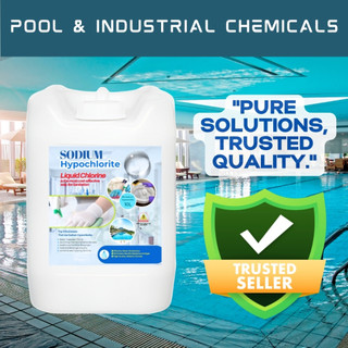 SODIUM HYPOCHLORITE POOL SHOCK LIQUID CHLORINE (12L)FDA APPROVED/FOOD GRADE/POOL/WATER TANK/DEEPWELL
