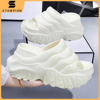 STOMPION Korean Sandals For Women Clogs For Women Slippers Platform Sandals EVA Material 9CM