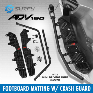 SharkPower ADV 160 Footboard Matting With Crash Guard MDL Bracket New Design 5MM CNC Aluminum Anti-S