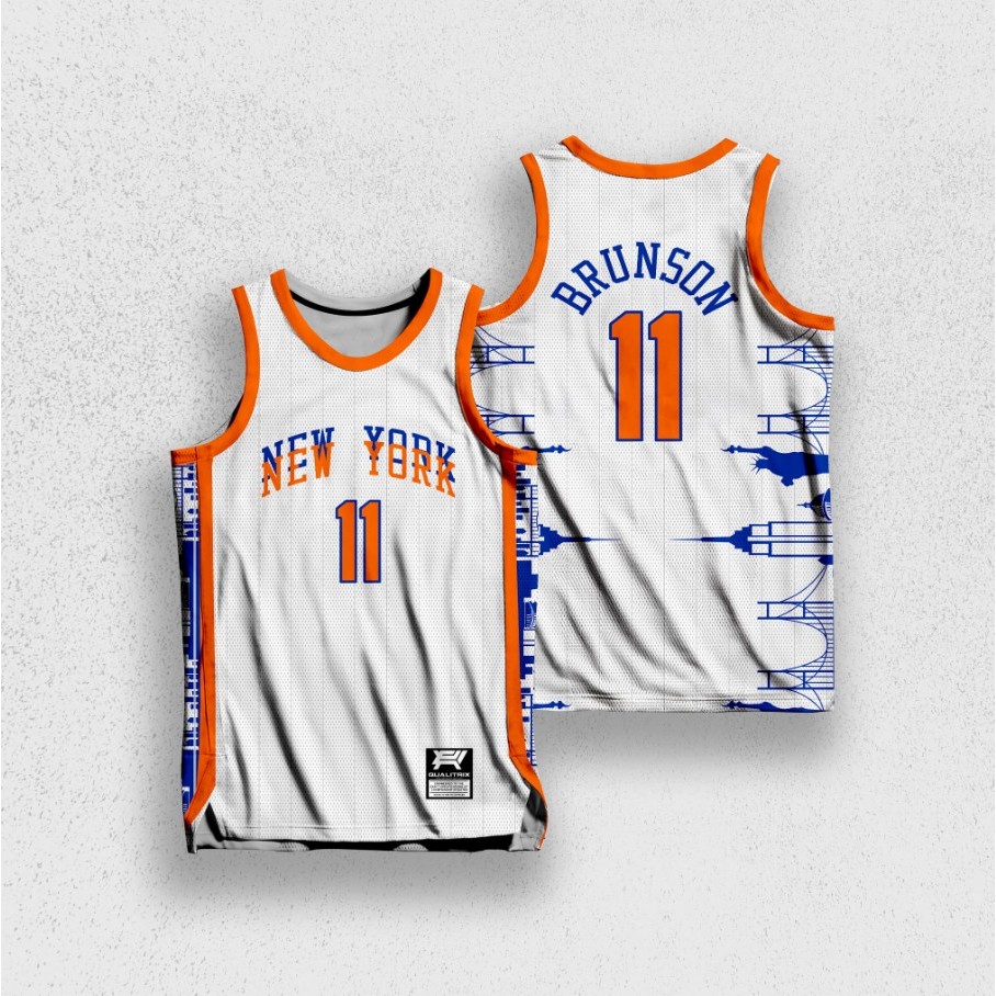 เสื้อบาสเก็ตบอล Jalen Brunson MESH โดย QUALITRIX FREE CUSTOM