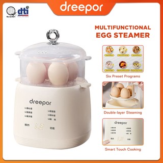 Dreepor Multifunctional Electric Steamer with timer 2-Layer For Egg Breakfast Maker Siomai Streamer