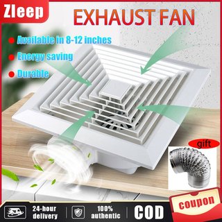 Exhaust Fan 6" 8" 10" 12"Super Silent Ceiling Exhaust Fan for Kitchen/Bathroom/Room Energy Saving