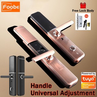 TUYA Smart Lock 9 in 1 Fingerprint Lock With APP Master Door Lock Waterproof Door Handle Auto Alarm