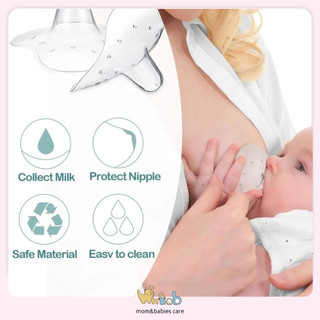 Hntob 1 Pair Silicone Nipple Shield Breastfeeding Breast Pad Protector Soft Triangular Natural Fit
