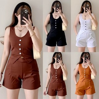 【Luck girls】Alora Set Blaire Vest top with short classy terno womenswear 1723