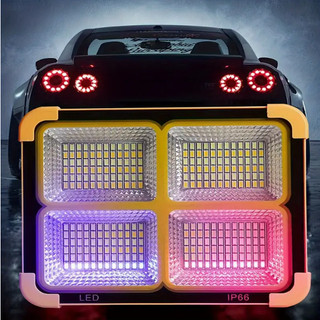Multifunctional Solar LED Floodlight - Portable, Magnetic, Hangable for Outdoor Camping Solar Emerge