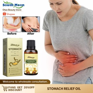 South Moon Stomach Relief Oil 50ml Relieve Stomach Pain Abdominal Massage Oil Slimming Essential Oil