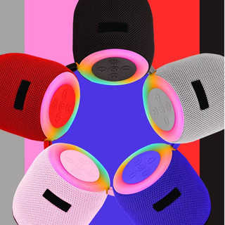Wireless Bluetooth speaker, bass charging portable speaker, stereo sound effect with RGB color light