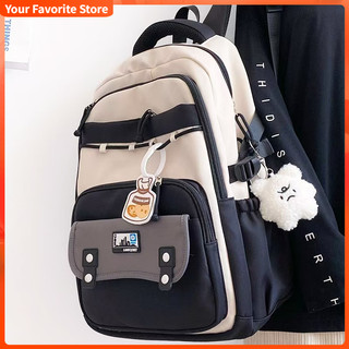 Korean Style Student Schoolbag Casual Backpack Large Capacity Waterproof Travel Bag For Men And Wome