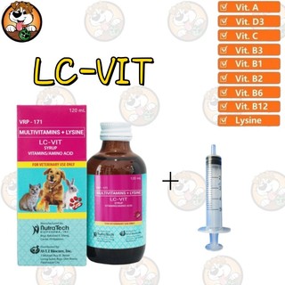 LC-VIT Vitamin for Dogs and Cats 120ml multivitamin complimentary syringe