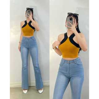 BeautiquePH Basha Basic Halter Knitted Crop Top for Women on Sale l Knitted Fabric l Free Size