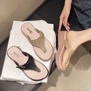 MOKO Women's Thick Bottomed Anti-Skid Slope Heel Flip Flops Summer Beach Slippers DS0133