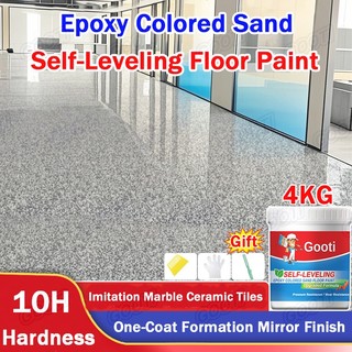 GOOTI Epoxy Colored Sand Self-Leveling Cement Floor Paint Imitating MarbleI Ceramic Tiles Paint