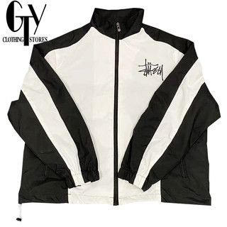 GTY Unisex Embroidered Windbreaker Bomber Jacket Plain Jacket Loose Zip For Men Japanese Casual Carg