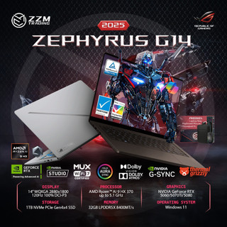 ASUS ROG Zephyrus G14 2025 Ryzen AI 9 14" WQ+ OLED 32GB/1TB RTX5070ti/5080 Gaming Laptop ZZM Trading
