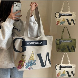 YQY Women's casual canvas student school bag shoulder bag totebag for woman for school college 7103